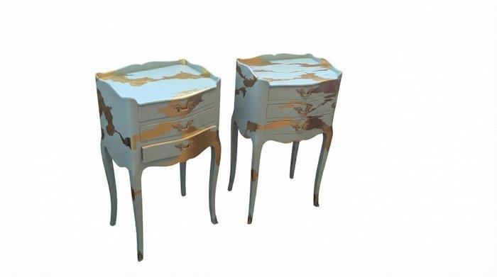 Nachtkastje (2) - Hout, Messing, Antiek en Kunst, Curiosa en Brocante