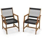 Tweedekans | Coast Set van 2 Acacia Houten Buitenstoelen met, Tuin en Terras, Ophalen of Verzenden, Nieuw