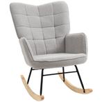 Schommelstoel - Comfort Deluxe - Stijlvol design - Grijs, Nieuw, Ophalen of Verzenden, Modern, Stof