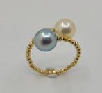 Bague - 18 carats Or jaune - Perles Akoya de 8x8,5 mm, Bijoux, Sacs & Beauté, Bagues