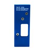 Boormal voor scharnieren ronde hoek 76x76 mm links, Doe-het-zelf en Bouw, Nieuw, Overige materialen, Klink of Kruk