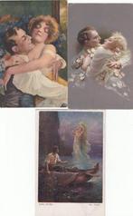 Amour, romance, couples - Carte postale (100) - 1900-1945, Verzamelen, Gelopen