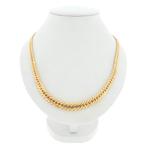 Exclusief gouden platte gourmet schakel collier | 46 cm, Handtassen en Accessoires, Kettingen, Ophalen of Verzenden, Gebruikt