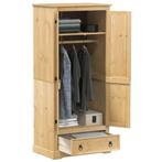 vidaXL Kledingkast Corona 76x50x170 cm massief grenenhout, Huis en Inrichting, Kasten | Kleerkasten, Verzenden, Nieuw