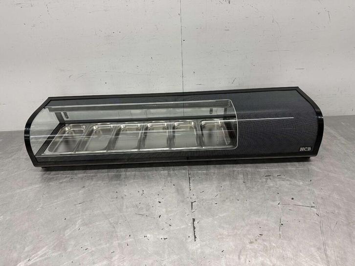 HCB Sushivitrine Tapasvitrine Opzet koelvitrine 6 x 1/3 GN, Zakelijke goederen, Horeca | Keukenapparatuur, Ophalen of Verzenden