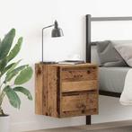vidaXL Nachtkastje wandgemonteerd 38x34x40 cm oud, Huis en Inrichting, Slaapkamer | Nachtkastjes, Verzenden, Nieuw