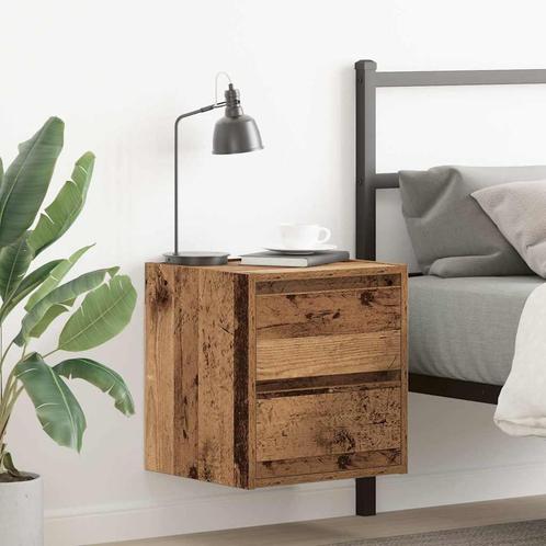 vidaXL Nachtkastje wandgemonteerd 38x34x40 cm oud, Huis en Inrichting, Slaapkamer | Nachtkastjes, Nieuw, Verzenden