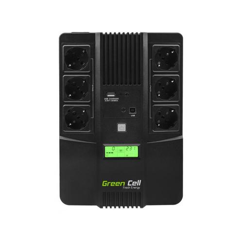 Green Cell UPS Line-interactive 600VA 360W 10 uitgangen 6..., TV, Hi-fi & Vidéo, Batteries, Envoi