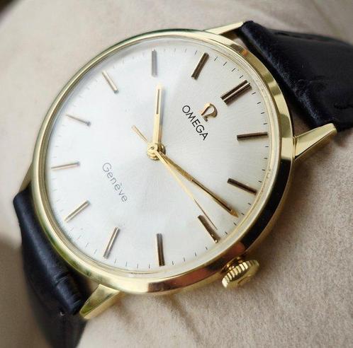 Omega - Geneve - 14K Gold - cal.601 - 1970 - Zonder, Handtassen en Accessoires, Horloges | Heren