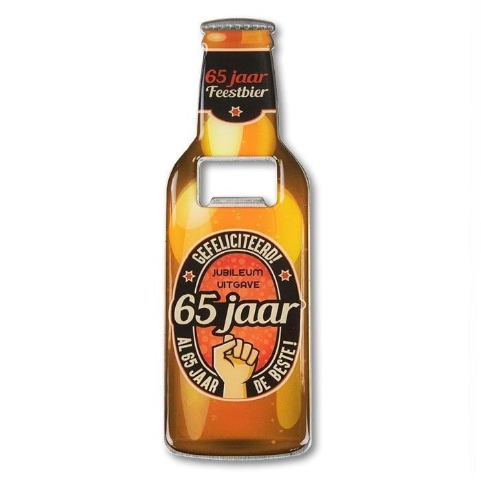 Bieropener 65 Jaar 18,5cm, Hobby en Vrije tijd, Feestartikelen, Nieuw, Verzenden