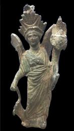 Romain antique Bronze Fortuna - Figure polythéiste des, Collections