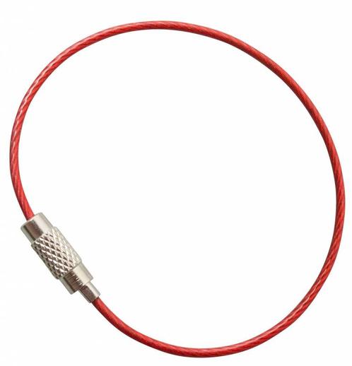 Staaldraad 150 mm armband Staaldraad sleutelring Rood, Tuin en Terras, Overige Tuin en Terras, Verzenden