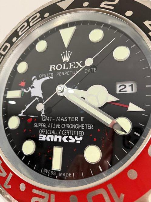 ArtPej - Horloge XL Rolex Feat Banksy, Antiek en Kunst, Kunst | Schilderijen | Modern