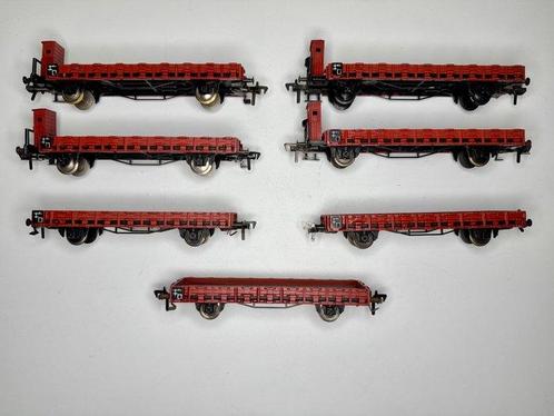 Fleischmann H0 - 1482 (4x), 1452 (3x) - Wagon de, Hobby en Vrije tijd, Modeltreinen | H0