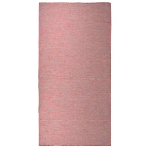 vidaXL Buitenkleed platgeweven 100x200 cm rood, Maison & Meubles, Ameublement | Tapis & Moquettes, Envoi