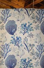 300x280 cm ! Nouveau tissu exclusif avec des coraux colorés