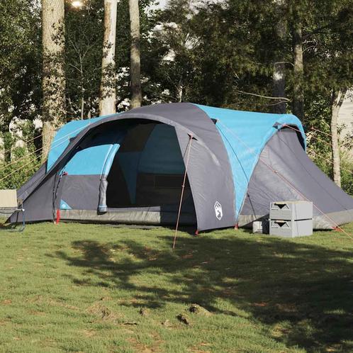 vidaXL Koepeltent 6-persoons waterdicht blauw, Caravanes & Camping, Tentes, Envoi