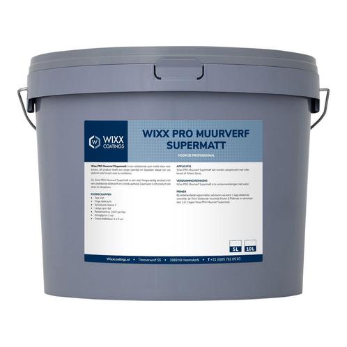 Wixx PRO Muurverf Supermatt 10L, Doe-het-zelf en Bouw, Verf, Beits en Lak, Nieuw, Verzenden