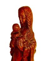 Beeld, Maria met kindje Jezus op arm - 40 cm - hard hout, Antiek en Kunst
