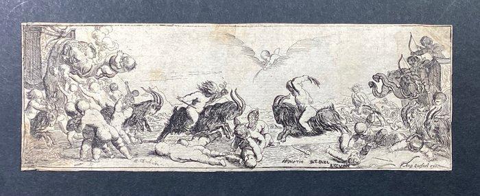 Pierre Brebiette (1598-1642) - Corteo dionisiaco con putti e, Antiek en Kunst, Antiek | Overige Antiek