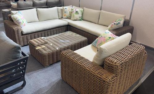 Tuinset loungeset bank met zetel extra  - Nieuw, Tuin en Terras, Tuinsets en Loungesets, Bank, Bijzettafel, Hocker, Stoel, 6 zitplaatsen