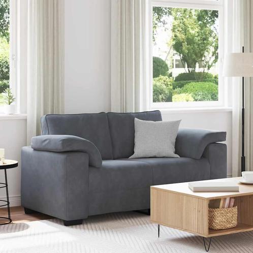 vidaXL Loveseat bank 120 cm fluweel donkergrijs, Huis en Inrichting, Zetels | Zetels, Nieuw, Verzenden