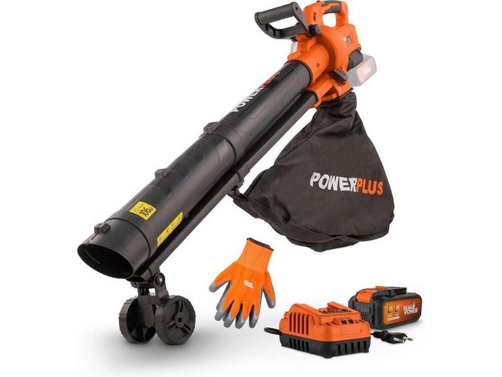 Powerplus POWDPGBVS1 - Accu bladblazer/-zuiger - Borstelloze, Tuin en Terras, Hand-tuingereedschap, Zo goed als nieuw, Verzenden