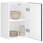 vidaXL Keukenbovenkast Porto bewerkt hout zwart, Huis en Inrichting, Kasten | Overige, Verzenden, Nieuw