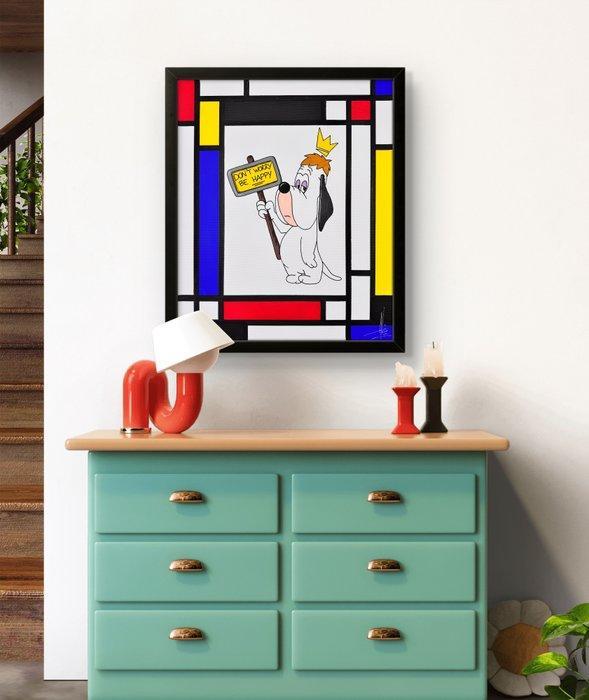 Alèze (1974) - droopy Mondrian & friends, Antiquités & Art, Art | Peinture | Moderne