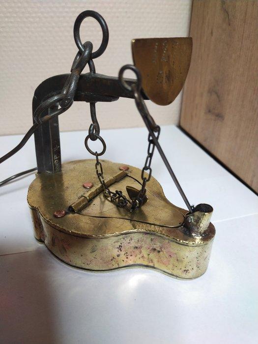 Lamp - Koper, Messing - lampe mineur / Frosch, Antiek en Kunst, Antiek | Overige Antiek