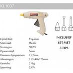 Kitpro basso kl-1037 pistolet à colle 15g/min 5min temps de, Bricolage & Construction