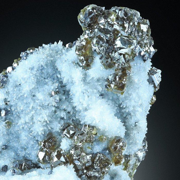 Grote maat! SPHALERITE v. CLEIOPHANE met Melkwitte Kwarts op, Verzamelen, Mineralen en Fossielen