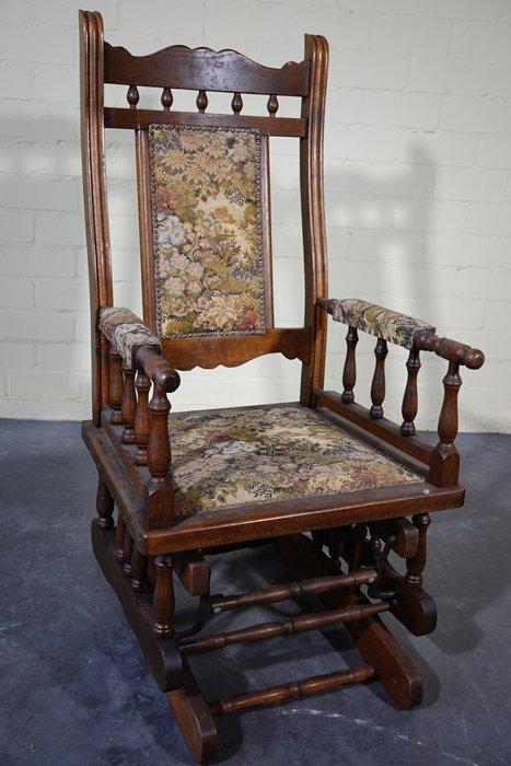 Fauteuil - Bois - fauteuil à bascule ancien, Antiquités & Art, Curiosités & Brocante