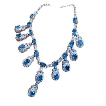 Sans Prix de Réserve - Collier tendance Argent - 3.59ct. tw.