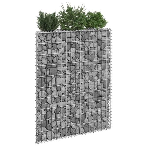 vidaXL Gabion plantenbak trapezium 80x20x100 cm, Tuin en Terras, Bloempotten, Nieuw, Verzenden