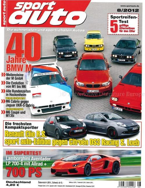 2012 SPORT AUTO MAGAZINE 08 DUITS, Livres, Autos | Brochures & Magazines