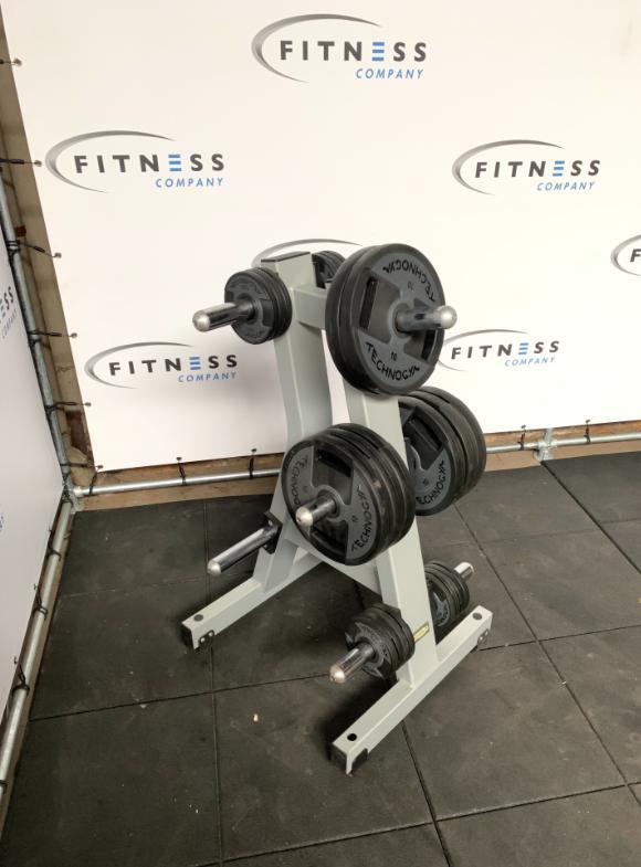 Technogym Pure Strength Plate Tower | Schijven Rek | Grijs |, Sport en Fitness, Fitnessmaterialen, Overige typen, Ophalen of Verzenden