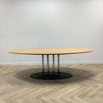 Tweedehands Leolux design tafel, (bxd) 240x120 cm, eikenblad, Huis en Inrichting, Tafelonderdelen, Gebruikt
