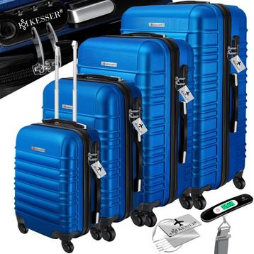 KESSER® Reiskofferset - 4-delig - ABS- Kofferset - Blauw beschikbaar voor biedingen