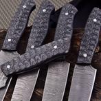 Keukenmes - Chefs knife - Dollarwood en gevouwen staal -, Antiek en Kunst