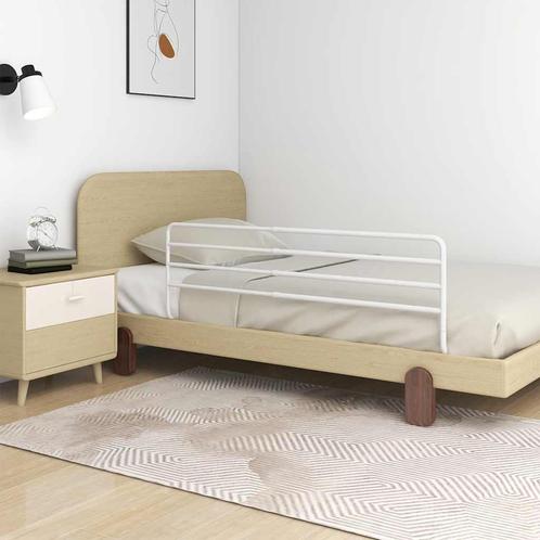 vidaXL Bedhekje peuter (76-137)x55 cm ijzer wit, Kinderen en Baby's, Traphekjes, Nieuw, Verzenden