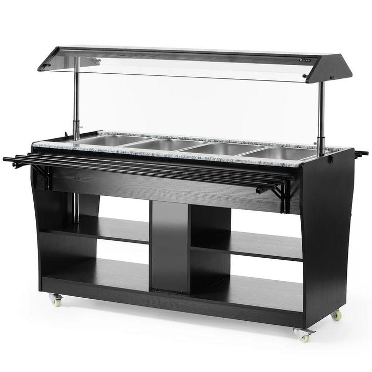 Verwarmd Buffet | Hout/RVS | 4x 1/1 GN | 30°C/90°C |, Zakelijke goederen, Horeca | Keukenapparatuur, Nieuw in verpakking, Verzenden