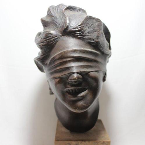 da Giuseppe Renda - sculptuur, Dea Bendata - 34.5 cm - Brons, Antiek en Kunst, Antiek | Keramiek en Aardewerk