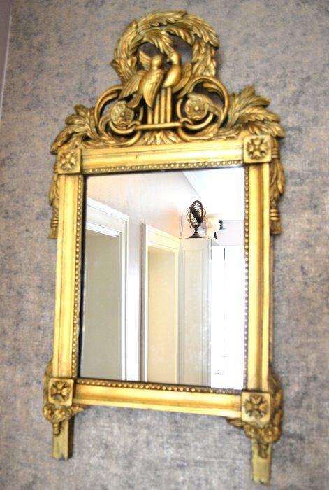Spiegel - Verguld hout - Louis XVI-stijl antieke spiegel, Antiek en Kunst, Antiek | Overige Antiek