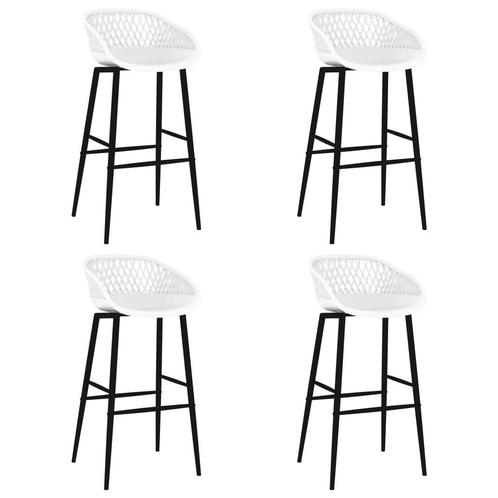 vidaXL Barstoelen 4 st wit, Huis en Inrichting, Barkrukken, Nieuw, Verzenden