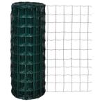 vidaXL Euro hek 25x1,0 m staal groen, Tuin en Terras, Verzenden, Nieuw