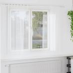 vidaXL Voile Gordijn met gordijnen 2 pcs Wit 140x175cm, Verzenden, Nieuw