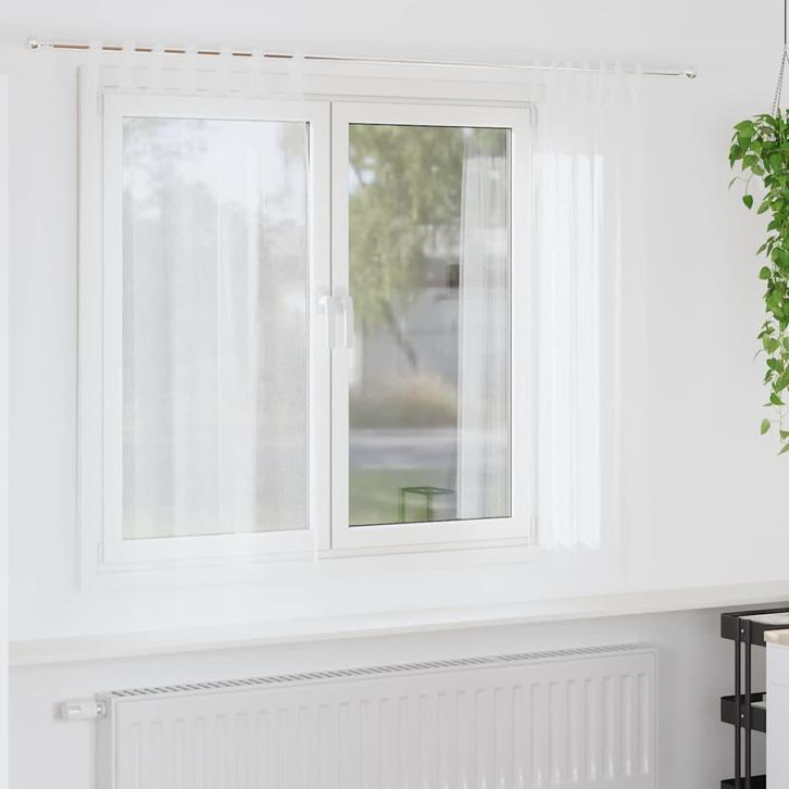 vidaXL Voile Gordijn met gordijnen 2 pcs Wit 140x175cm, Huis en Inrichting, Stoffering | Gordijnen en Lamellen, Nieuw, Verzenden