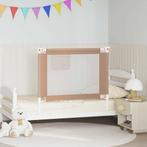 vidaXL Bedhekje peuter 100x25 cm stof taupe, Verzenden