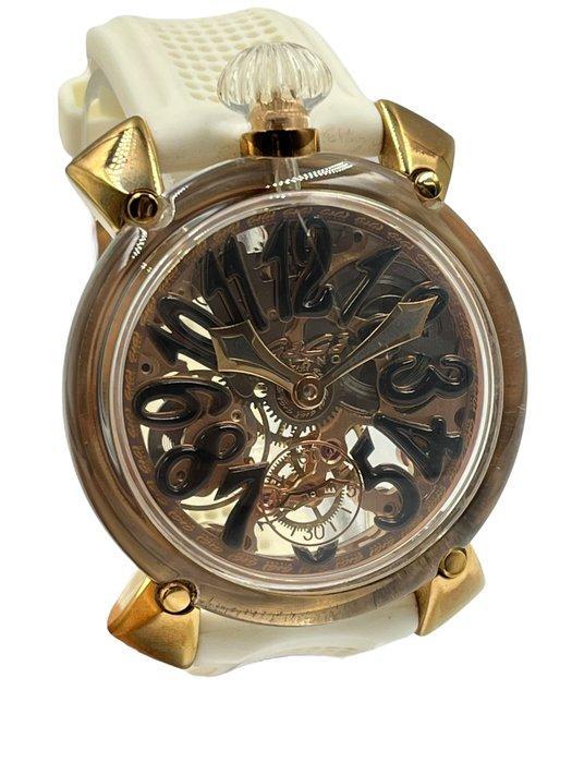 GaGà Milano - Manuale 48MM Skeleton - BOX - Zonder, Handtassen en Accessoires, Horloges | Heren